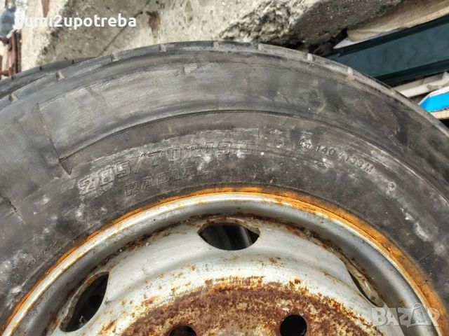 4 броя Джанти 19.5 с Гуми 265/70R19.5 Регенерат за Mercedes, снимка 4 - Гуми и джанти - 54512024