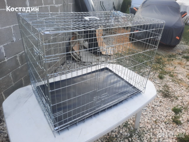 Клетка за куче farmcompany pet сгъваема тежко товарна  с две врати, снимка 3 - За кучета - 54171319