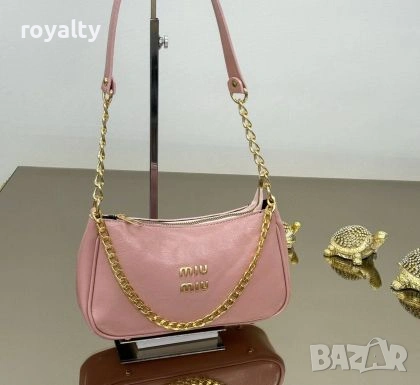 Miu Miu Нова Розова Кожена Дамска Чанта Миу Миу 