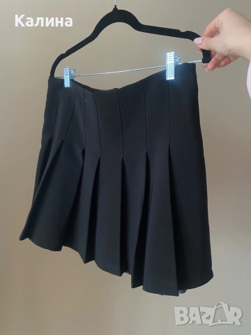 Плисирана пола, черна