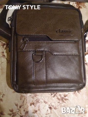 Classic Оригинал Нова Мъжка Кожена Чанта, снимка 4 - Чанти - 55157602