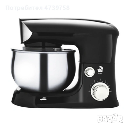 Мощен планетарен миксер 1200W с 6 скорости и неръждаема купа – готви като професионалист у дома, снимка 5 - Миксери - 54556963
