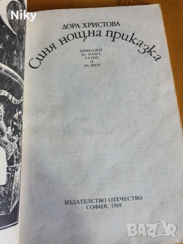 Синя нощна приказка - Дора Христова , снимка 2 - Детски книжки - 54761794