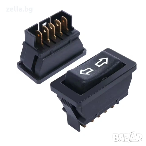 DPDT превключвател с 3 позиции и автоматично връщане, 12V/24V 20A – за обръщане посоката на DC 10336, снимка 5 - Друга електроника - 54672371