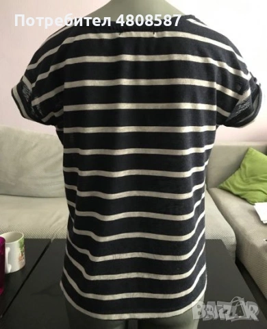 Дамска тениска на райе, снимка 2 - Тениски - 54360108