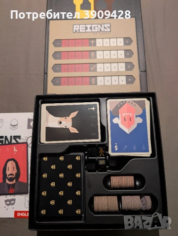 Reigns: The Council - парти игра за 3-6 | оригинален тираж от Kickstarter, снимка 4 - Настолни игри - 54784013