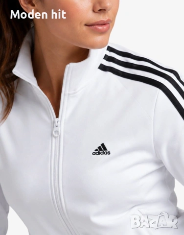Оригинал! ADIDAS Ess 3S Knit Tracksuit White дамски спортен екип, снимка 2 - Спортни екипи - 54568245