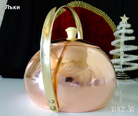 Меден чайник бон-бон,чиста червена мед,1 литър. , снимка 6 - Антикварни и старинни предмети - 54670690