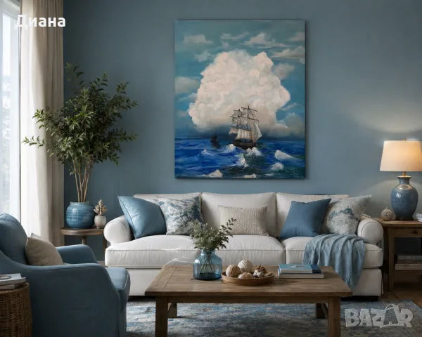 Картина Бурно море, снимка 3 - Картини - 55650109