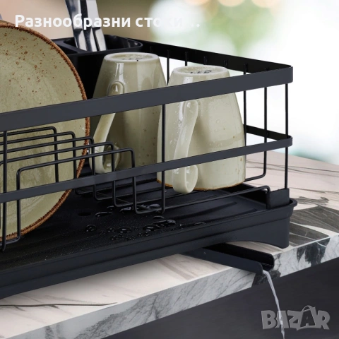 Модерен сушилник за съдове с автоматично оттичане, снимка 3 - Аксесоари за кухня - 53978902