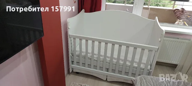 детско легло с колела, снимка 2 - Мебели за детската стая - 55428352