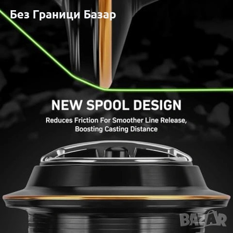 Нова спининг Риболовна макара 7+1 лагера плитка алуминиева шпула за въдица рибар, снимка 4 - Макари - 54108997