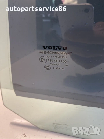 Заден ляв стъклен прозорец на вратата за Volvo S80 2400CC 185HP (2009), снимка 2 - Части - 54111146