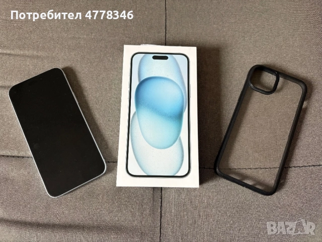 Продавам iPhone 15 plus + гаранция до 2027