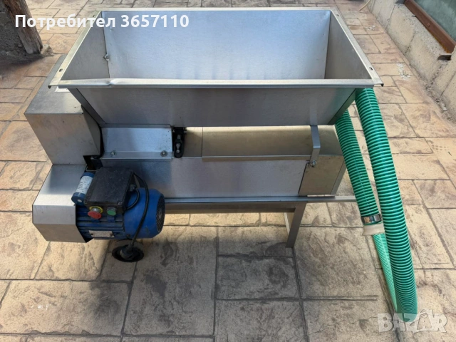 Неръждаема гроздомелачка ENO 20 INOX с двигател и помпа, снимка 2 - Други машини и части - 54527759