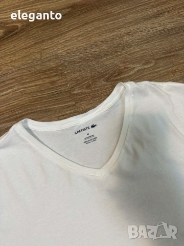 Мъжка памучна тениска  Lacoste  Crew Lounge T-Shirts  , XXL размер, снимка 5 - Тениски - 54377643