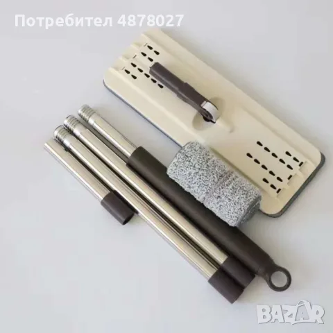 Компактен квадратен моп с кофа GGL MOP / Лесно достигате труднодостъпните места под дивана и леглото, снимка 6 - Други - 55458382