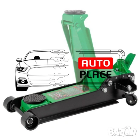 Нископрофилен крик крокодил 5 тона с две помпи и педал 90 – 550 мм RockForce, снимка 2 - Други инструменти - 54032643