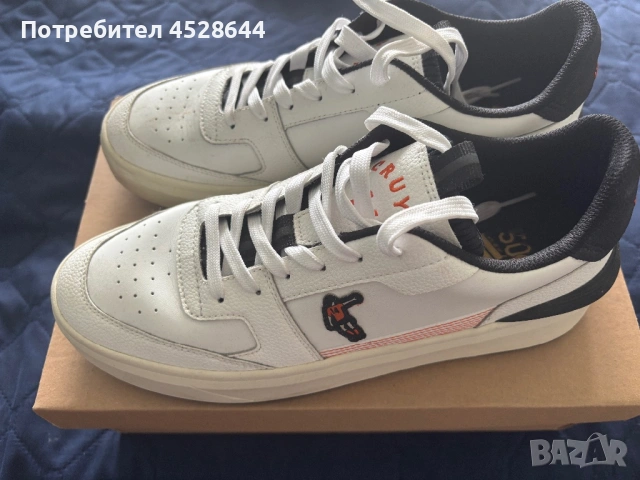 Продавам Cruyff Endorsed Tennis sneakers in a white colorway with orange and black accents, снимка 2 - Маратонки - 54396674