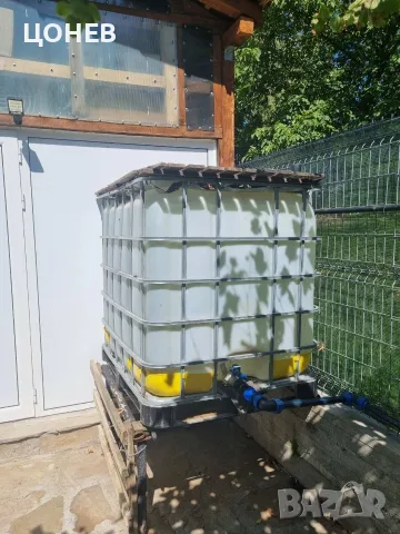 Цистерна за вода 1000 л. С кранче, снимка 2 - Оранжерии - 55506798