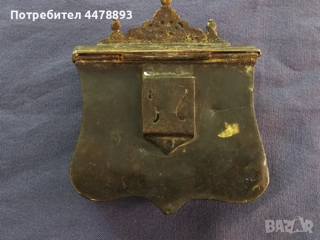 Автентичен фишеклък барутник паласка, снимка 3 - Антикварни и старинни предмети - 55625895