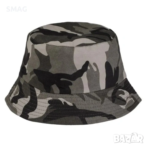 Мъжка bucket шапка сиво army памучна_1236000, снимка 2 - Шапки - 54923660