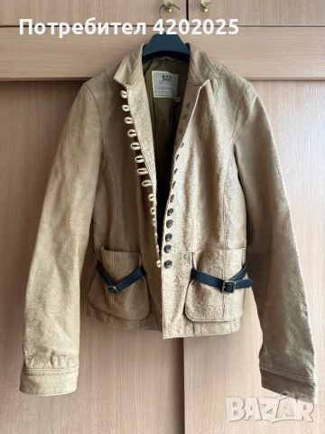 Уникално дамско кожено яке 100% естествена кожа Guess Liu Jo Moschino Michael Kors, снимка 2 - Якета - 54272617