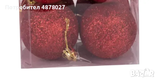 Комплект от 6 броя коледни топки, 4 см., снимка 5 - Коледни подаръци - 55439133