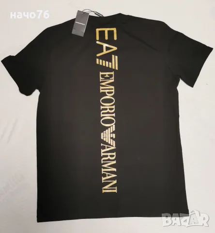 Нова черна тениска Armani Emporio Armani , снимка 5 - Тениски - 55598208