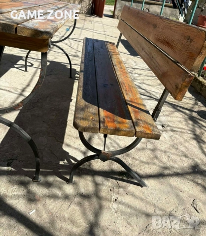 Дървени Маси Комплект Пейки, снимка 2 - Градински мебели, декорация  - 54142515