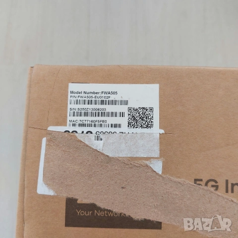 5G NR Рутер Zyxel Nebula FWA505 | Wi-Fi 6 AX1800 | 4.67Gbps | Отключен, снимка 3 - Рутери - 54021025