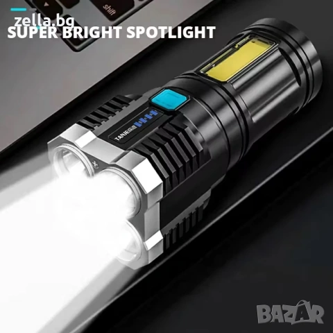 Акумулаторен LED фенер с COB светлина, 100м обхват, IP64 – за лов, риболов, къмпинг и аварийни 10309, снимка 7 - Аксесоари и консумативи - 54663359