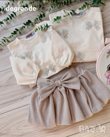  🧸Комплект за малка дама с пола и блузка