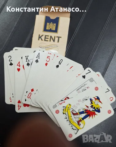 Стари колекционерски карти за игра KENT, снимка 4 - Карти за игра - 55327512