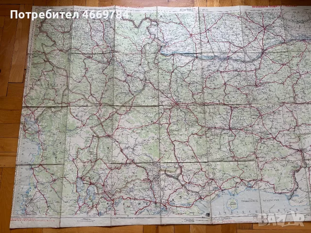 Стара военна Щабна карта ВЕРМАХТ 1941 (140х87 см), снимка 7 - Антикварни и старинни предмети - 55450343