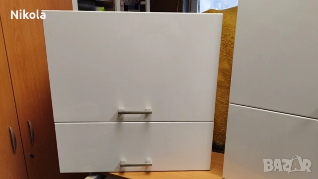 Кухненски шкафoве за стена бял гланц 4бр, снимка 8 - Кухни - 54598594
