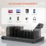 Чисто нова зарядна станция органайзер Alxum 120W 10 Ports USB C PD 60W 18W QC 3.0 за лаптопи таблети, снимка 6