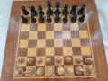 шах дъска, голяма 50х50х3 см, с бакелит.фигури за шах, и по-малък 34х35х5 м, нов с фигури, български, снимка 1