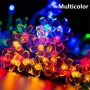 Многоцветни коледни LED лампички с цветя с щепсел  - Многоцветни, дължина - 5м ,28бр лампички., снимка 15