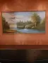 Голяма Ръчно Рисувана Картина (60x120 см) с ЧИСТО НОВА Модерна Рамка, снимка 2