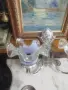 Уникални италиански посребрени аплици викториански стил. Мурано ръчно духано цветно стъкло, снимка 3