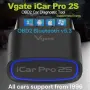 Промо! Нов Vgate iCar2S PRO Блутут 5.3 OBD 2 Запис на живи данни Изчистване на грешки Кодинг , снимка 1