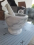 Мраморен хаван Harwood marble, снимка 1