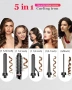 Нова 5 в 1 маша за коса с 4 керамични приставки и термо четка за къдрици и изправяне, снимка 2