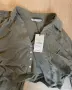 Zara дамски комплект панталони размер S и риза размер XS, цвят khaki, нови с етикет, снимка 4