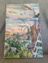 стара картина  градски пейзаж, снимка 3