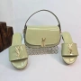 Yves Saint Laurent Дамски Чехли + Чанта Различни Цветове YSL, снимка 6