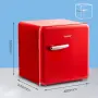 Минибар COMFEE 47L, Мини хладилник с компресор, Ретро дизайн, Червен, Бял , снимка 7