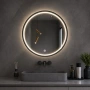 Кръгло LED огледало с черна рамка Ø80 см Код P2729, снимка 2