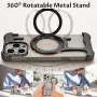 Алуминиев безрамков кейс за iPhone 16 Pro Max с 360° magsafe (360°) и поставка, снимка 5